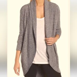 Barefoot Dreams CozyChic Light Circle Cardigan in Gray | XS / S